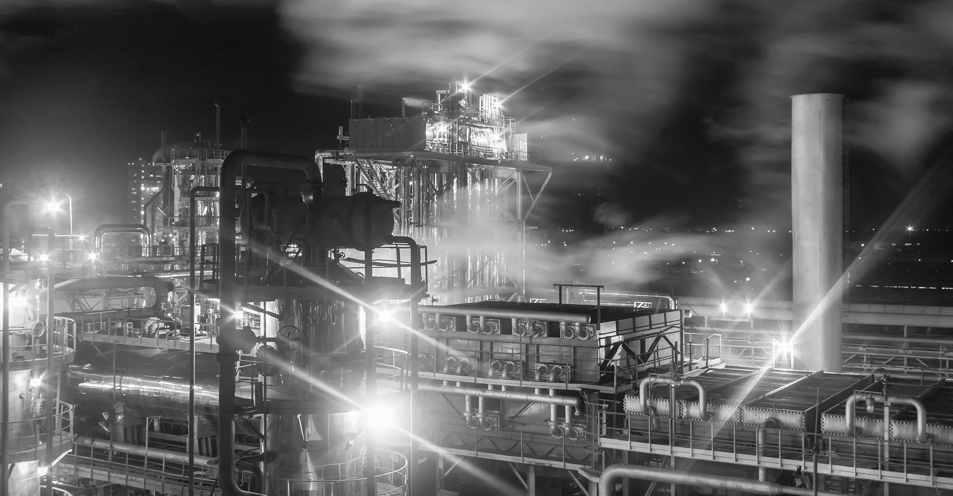 Oil and gas industrial scene