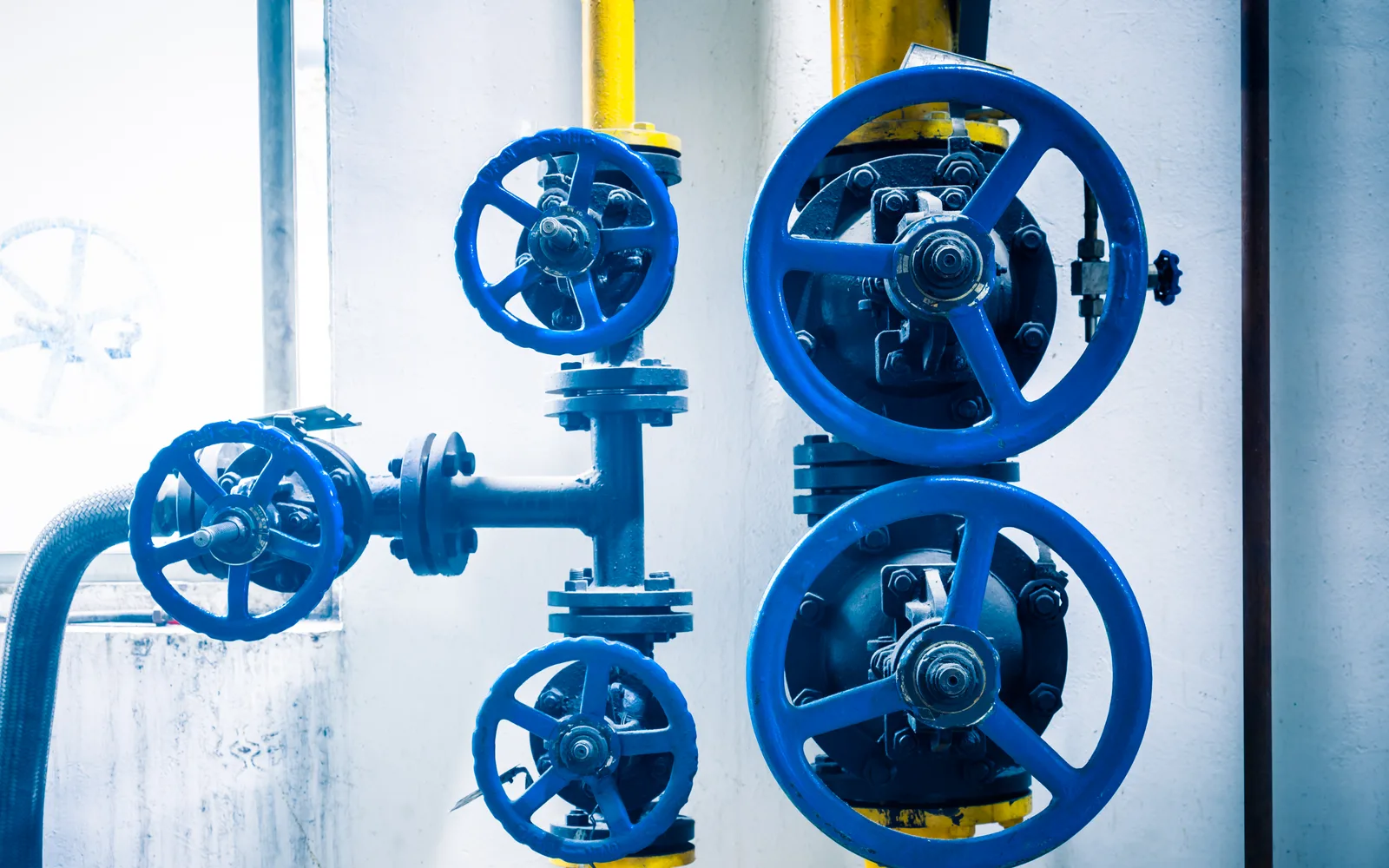 Chemical process piping scene